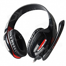 SADES SA-808 USB Gaming Headphones Headset - Black + Red (210cm-Cable)