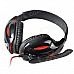 SADES SA-808 USB Gaming Headphones Headset - Black + Red (210cm-Cable)