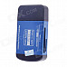 Portable All-in-1 USB 2.0 Memory Card Reader - Blue + Black (Max. 32GB)