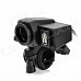 Motorcycle Waterproof Power Supply Adapter Cigrette Lighter Socket USB Terminal MC - Black