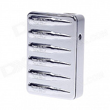 SHAYU Aluminum Alloy Bullet Pattern USB Rechargeable Lighter - Silver (5V)