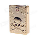 SHAYU Aluminum Alloy Skull USB Rechargeable Lighter - Gold + Red (5V)