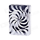 SHAYU Aluminum Alloy Vortex Pattern USB Rechargeable Lighter - Silver (5V)