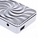 SHAYU Aluminum Alloy Vortex Pattern USB Rechargeable Lighter - Silver (5V)