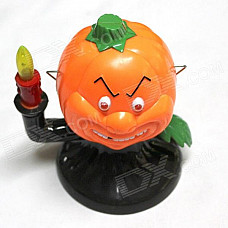 Halloween LED Jack-o-lantern Pumpkin Light w/ Sound Effect - Orange (2 x AA)