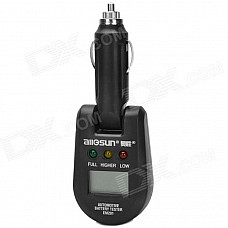 281 Handy Car Cigarette Lighter Powered 1" Display Battery Voltameter for Car - Black