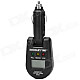 281 Handy Car Cigarette Lighter Powered 1" Display Battery Voltameter for Car - Black