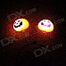 Halloween Flash Double Color LED Pumpkin Head Hoop - Black + Orange (3 x AG13)