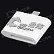 GT-013 Micro USB OTG Card Reader for Samsung Galaxy S3 / S4 / N7100 - White + Silver