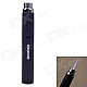 Adjustable Fuel Orange Flame Butane Lighter w/ Long Handle - Black + Silver