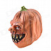 Natural Rubber Pumpkin Mask - Orange + Green