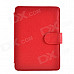 Lichee Pattern Protective PU Leather Case for Amazon Kindle 4 / 5 - Red