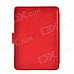 Lichee Pattern Protective PU Leather Case for Amazon Kindle 4 / 5 - Red