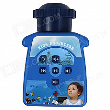 RuiQ RQ-A22 Mini Kids Children Educational Portable Cartoon Projector - Blue (3 x AA)