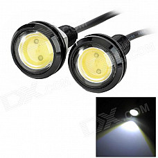 exLED 1.5W 110lm LED White Light Eagle Eyes Light for Car - (12V / Pair)