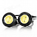 exLED 1.5W 110lm LED White Light Eagle Eyes Light for Car - (12V / Pair)