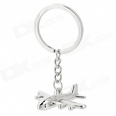 M-050 Civil Aircraft Shaped Zinc Alloy Keychain - Silver