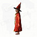 Kids Satin Cloak Costume w/ Hat - Red + Golden