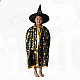 Kids Satin Cloak Costume w/ Hat - Black + Golden