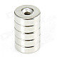 Round Hole NdFeB Magnets - Silver (5 PCS)