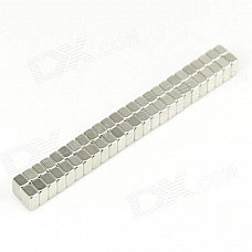 Square Powerful Small NdFeB Magnets - Silver (50 PCS)