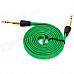 MM-35 3.5mm Male to Male Audio Connection Nylon Cable - Green + Golden + Black (1m)