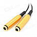 ShangHeZhong 1-to-2 3.5mm Male to Female Audio Share Adapter Cable - Black + Golden