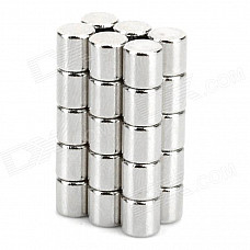 5 x 5mm Cylindrical NdFeB Magnet - Silver (30 PCS)