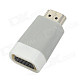 HDMI Male to VGA Female Audio Video Signal Converter Adapter - Grey + White