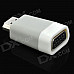 HDMI Male to VGA Female Audio Video Signal Converter Adapter - Grey + White