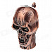 Personality Skull Head Style Blue Flame Butane Gas Lighter - Purple Bronze