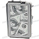 Automatic Ejection Metal Cigarette Case with Windproof Butane Jet Torch Lighter (Holds 10)