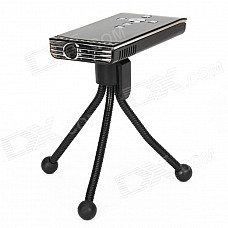 LZ-300A-B Portable Smart Mini Home / Office Multimedia Player LCOS Projector - Black