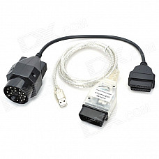 2-in-1 INPA BMW K+CAN / 20-Pin Male to 16-Pin Female OBD II Diagnostic Adapter Cable for BMW