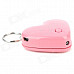 D002 Cute Heart Style Portable USB Powered Electronic Cigarette Lighter - Pink