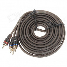 Yiyelang YH-128 Car Speaker / Audio Male to Male Pure Copper Cable - Grey (500cm)