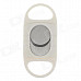 Single Blade Plastic + Stainless Steel Cigar Cutter Knife - White + Silver