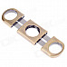 Unique Stainless Steel Cigar Cutter Knife - Bronze + Silver