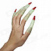 Tianxi Glow-in-the-Dark Witch Artificial Nail Covers for Halloween - Red (10 PCS)