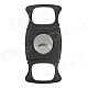 Portable Plastic + Stainless Steel Cigar Cutter Knife - Black + Silver