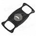 Portable Plastic + Stainless Steel Cigar Cutter Knife - Black + Silver