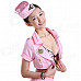 Mengjinggongzhu Women's Sexy Suit - Pink (Free Size)