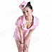 Mengjinggongzhu Women's Sexy Suit - Pink (Free Size)