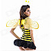 Bee Style Outfit Costumes for Halloween - Yellow + Black (Free Size)