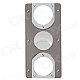 Dual Blades Stainless Steel Pull Type Pocket Cigar Cutter Knife - Silver + Grey