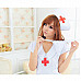 Low-Cut V-Neck Dress Sexy Nurse Uniform - White