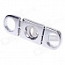 Double Blades Sharp Stainless Steel Cigar Cutter - Silver