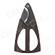 High Quality Ebony Sharp Stainless Steel Cigar Cutter - Deep Brown + Silver