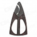 High Quality Ebony Sharp Stainless Steel Cigar Cutter - Deep Brown + Silver