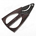 High Quality Ebony Sharp Stainless Steel Cigar Cutter - Deep Brown + Silver